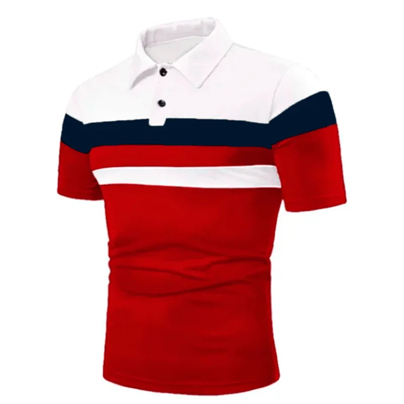 New Summer Luxury Polo Shirt Mens Brand Polo Plus Size T Shirts Stritching Shorts Sleeve Turn-down Collar Business Tee Shirt 8XL