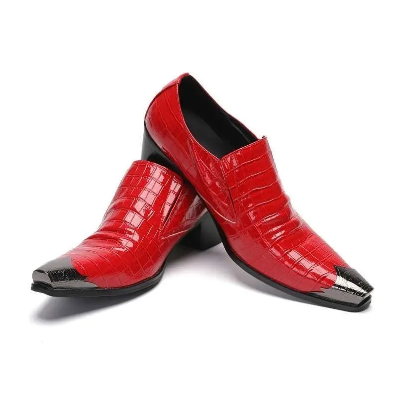 New 6cm Leather Men's High Heels Italy Style Fashion Men's Casual Party Dress Shoes Elegant  Men's Pointed Wedding Groom shoes