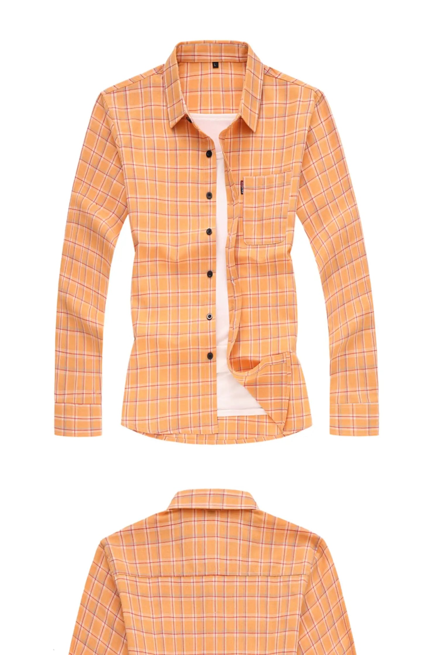 Large Size 7XL Men's Long Sleeved Plaid Shirt Spring and Autumn New Men Dance Party Dress Tops