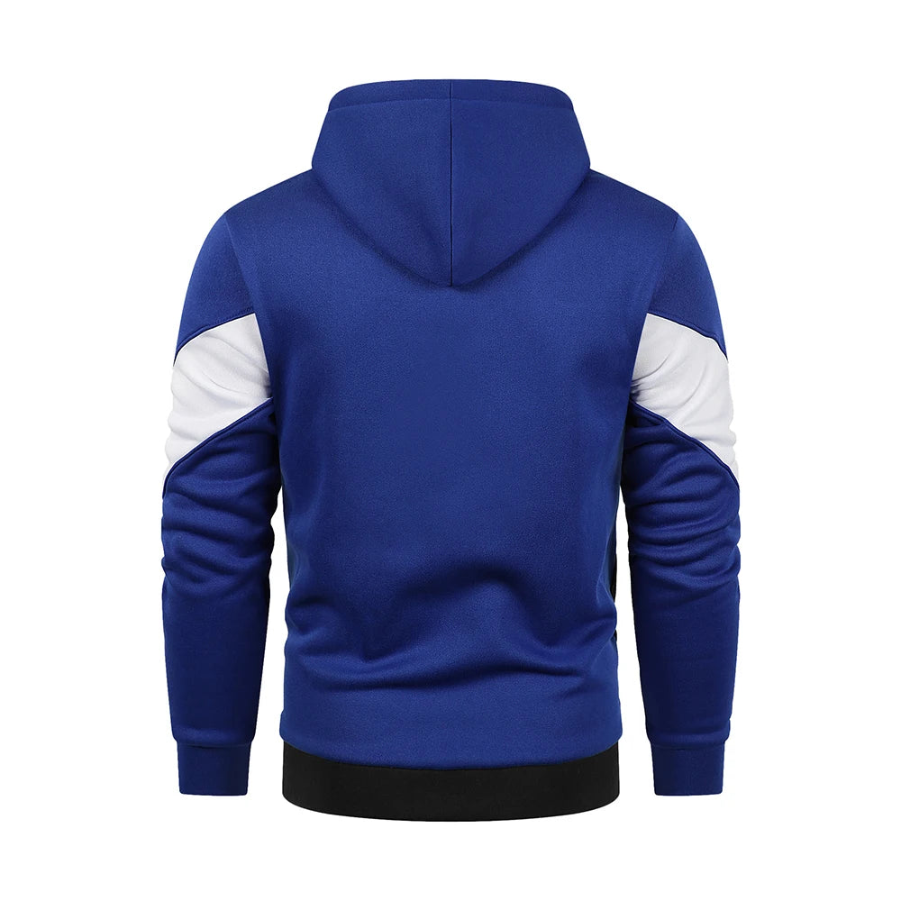 Men's Hoodie Zipper Patchwork Hoodie Sweatshirt Sport Outdoor Casual Everyday Hoodie Slim Fit Sweatshirt