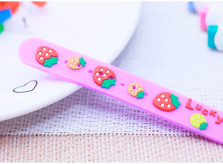 Smart Child Children‘s Girls Babies Cute Sweetheart Princess 3D Strawberry Silicone Color Digital Watch Kids Items Wristwatches