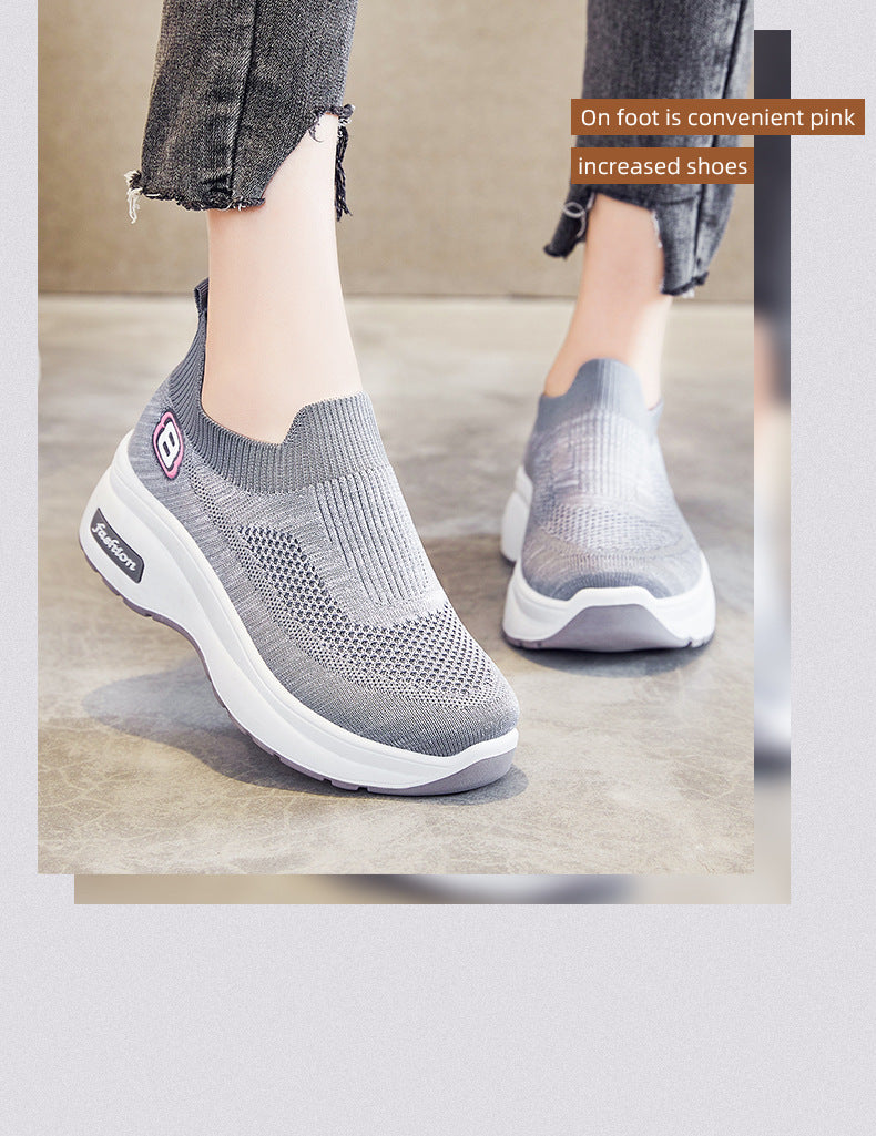 trainers woman sports Height Increasing Platform Shoes Sneakers Women Shoes Breathable Mesh Sports Shoes For Ladies Chunky Shoes