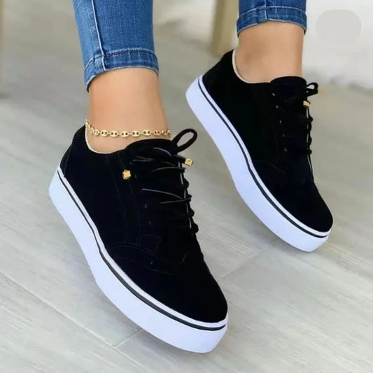 Sneakers Women Flat Casual Sneaker Spring Fashion Versatile Lace Up Walking Women Shoes Zapatos De Mujer