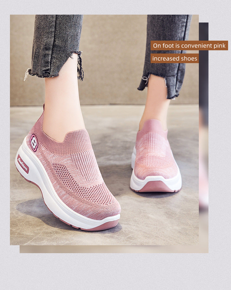 trainers woman sports Height Increasing Platform Shoes Sneakers Women Shoes Breathable Mesh Sports Shoes For Ladies Chunky Shoes