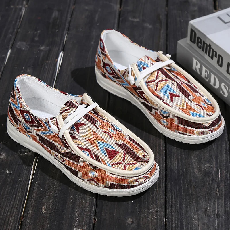 Women Orange Vulcanized Shoes Canvas Slip on Loafers Female Flat Shoes Fashion Ladies Walking Shoes Casual Sneakers 2023