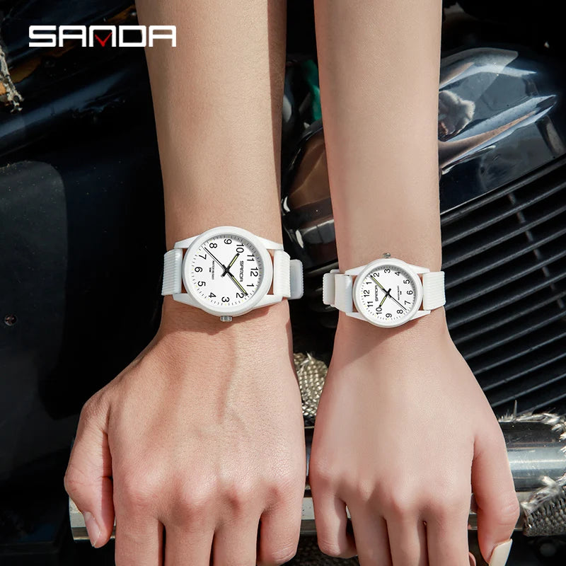 Fashion Sanda Top Brand Simple Quartz Original Women Men Wristwatch Waterproof Outdoor Clock New Style Students Wrist Watches