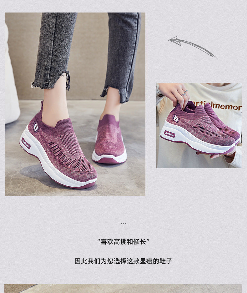 trainers woman sports Height Increasing Platform Shoes Sneakers Women Shoes Breathable Mesh Sports Shoes For Ladies Chunky Shoes