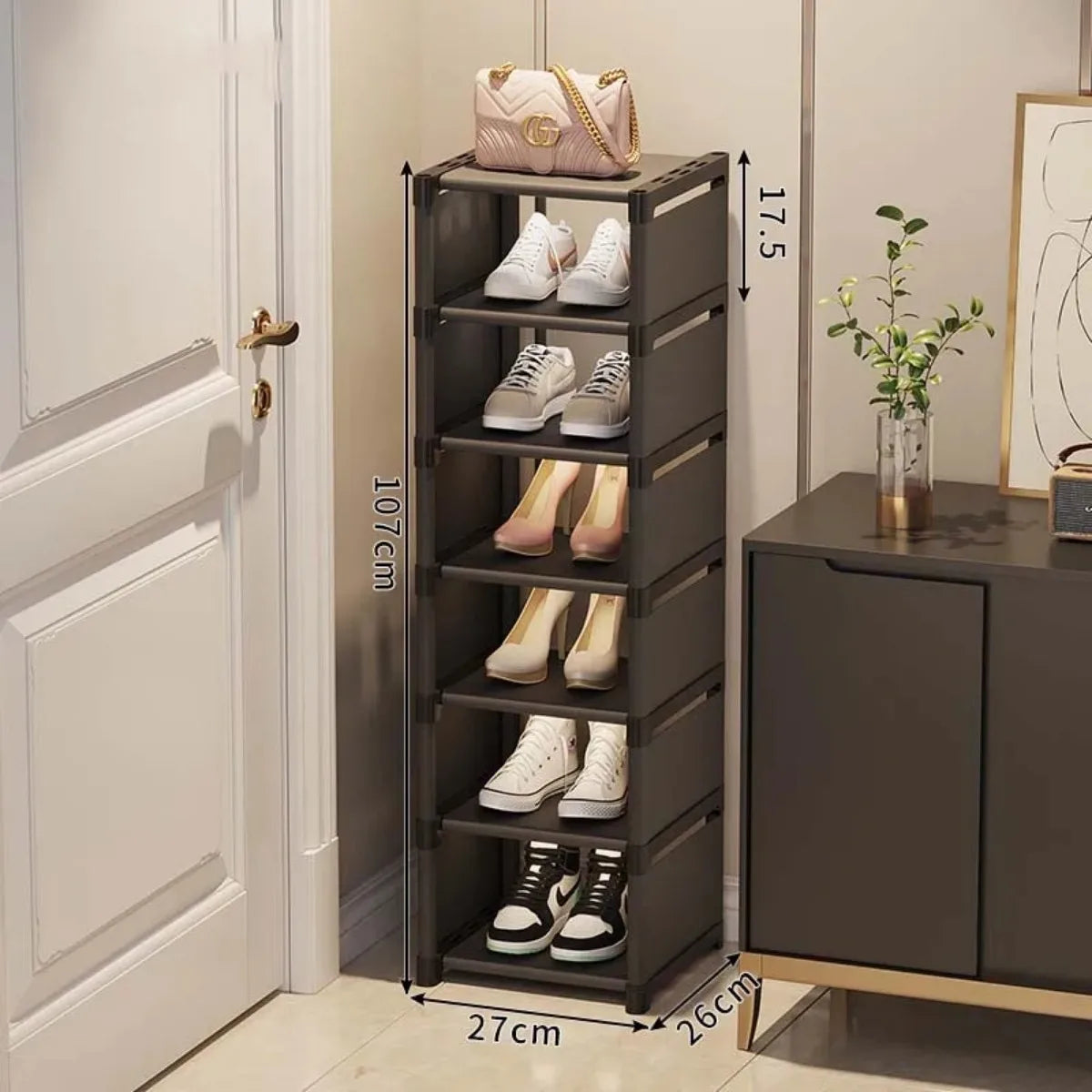 Multi-Layer Stackable Shoe Cabinet Shoes Storage Rack foldable free combination shoe rack For Entry Wall Corner Shoes Shelf