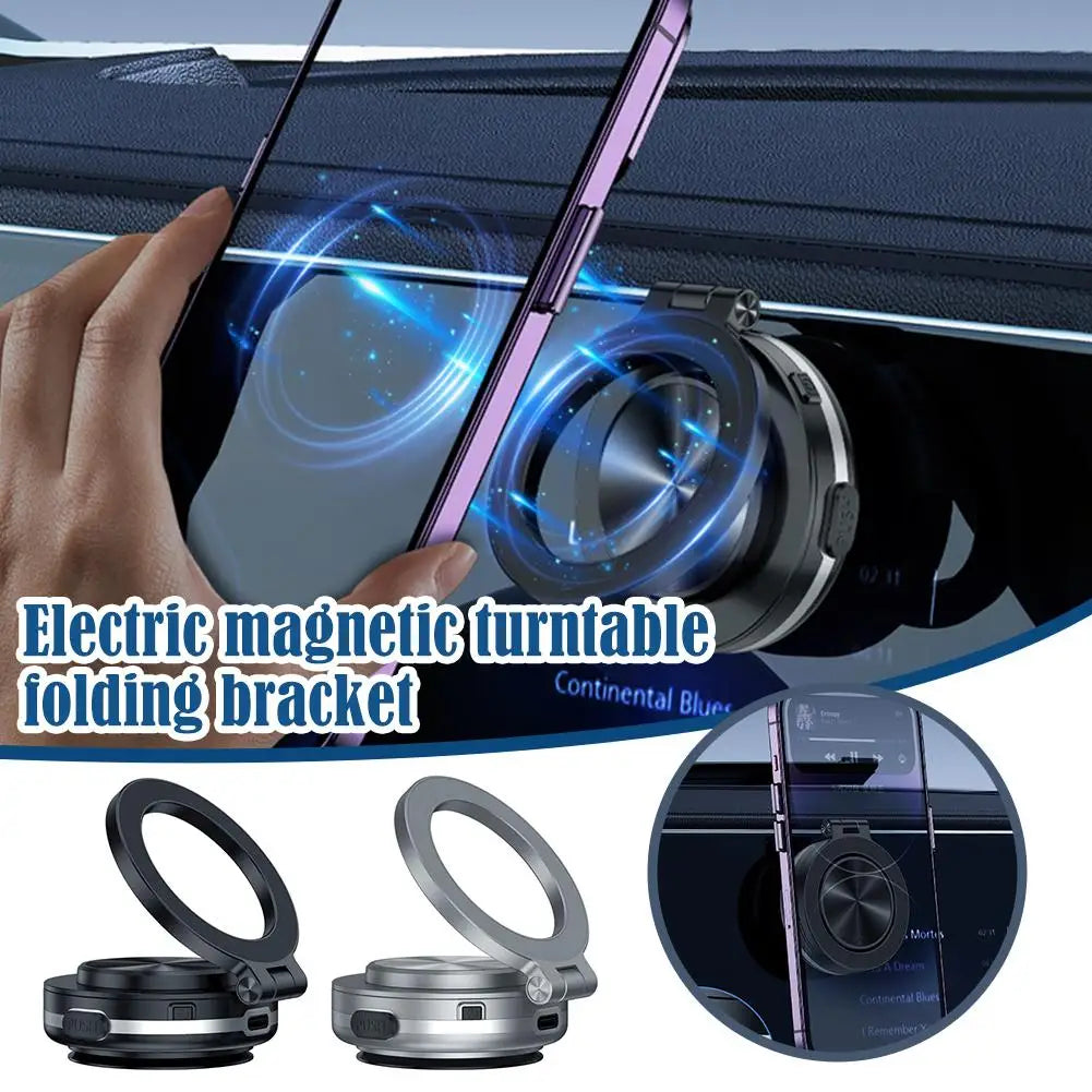 Vacuum Magnetic Car Suction Cup Holder Folding 360° Rotation Multi-Functionality Portable Smart Car Phone Holder