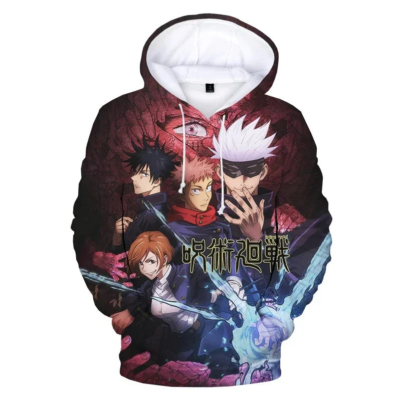 3D Print Anime Jujutsu Kaisen Hoodies Sweatshirts Men/Women 2023 Newest Fashion Streetwear Autumn Winter Plus Size Clothes Coat