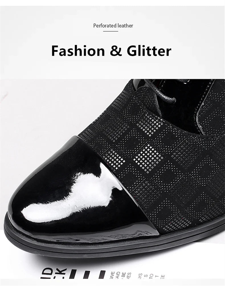 New Fashion Red Plaid Men's Dress Shoes Pointed Leather High Heel Shoes Men Height Increasing Wedding Shoes Men Zapatos Hombre