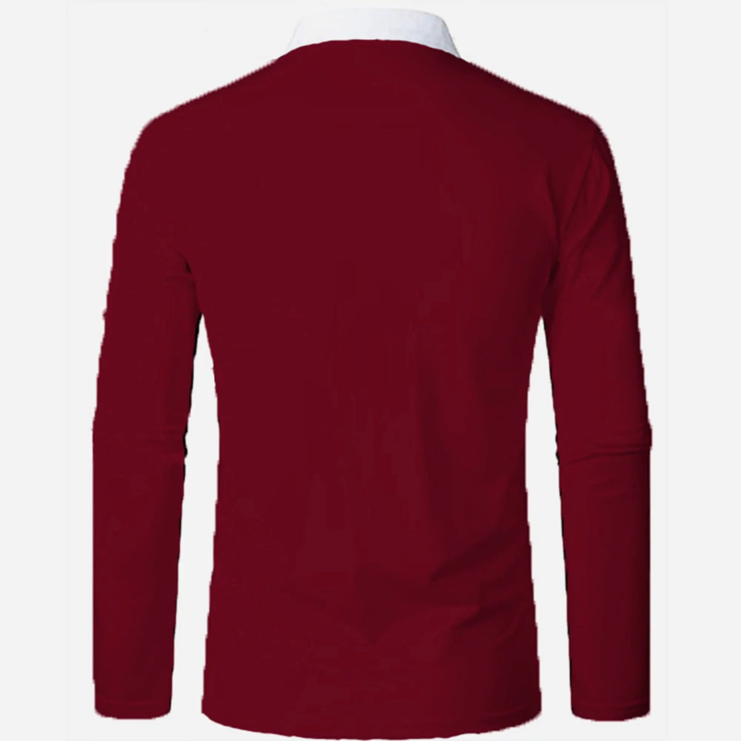 Men's long sleeve Color matching Stylish zipper with men's lapel long sleeve