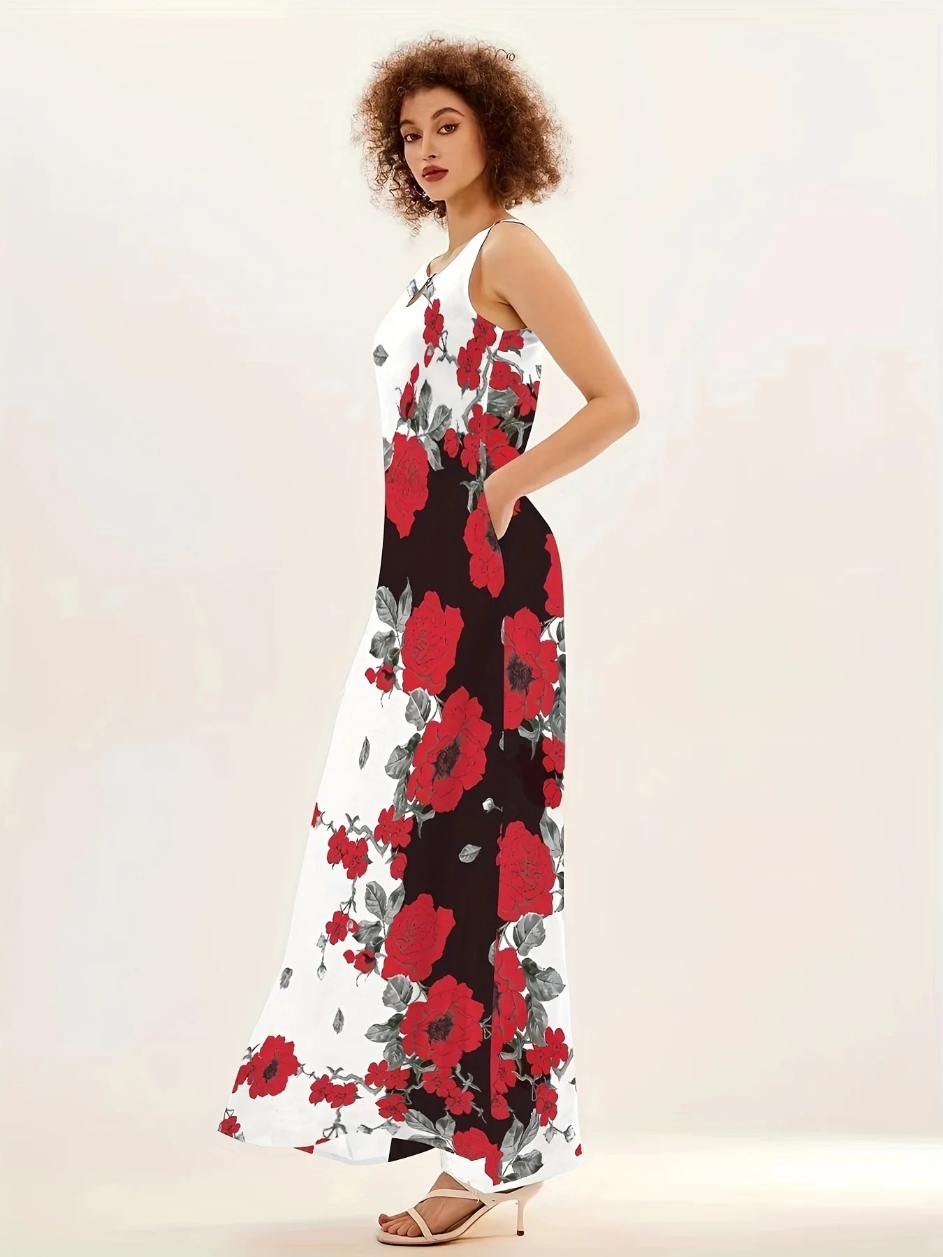 New Casual Sleeveless Long Dress Women's Printed Bohemian Retro maxi Dresses