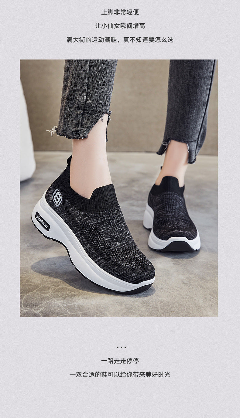 trainers woman sports Height Increasing Platform Shoes Sneakers Women Shoes Breathable Mesh Sports Shoes For Ladies Chunky Shoes