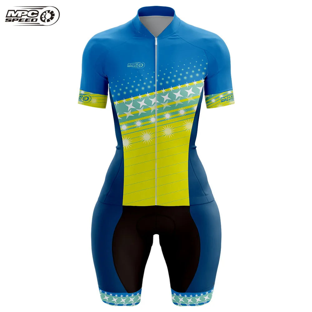 Triathlon bike tight-fitting short-sleeved jumpsuit Ropa de ciclismo women 2021 new MPC SPEED cycling MTB running swimming DRESS