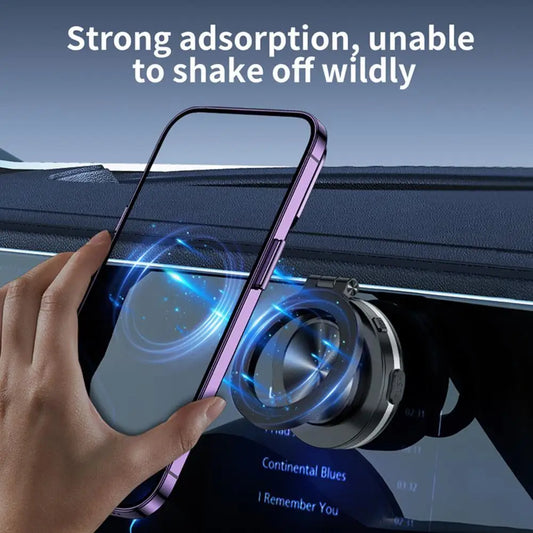 Vacuum Magnetic Car Suction Cup Holder Folding 360° Rotation Multi-Functionality Portable Smart Car Phone Holder