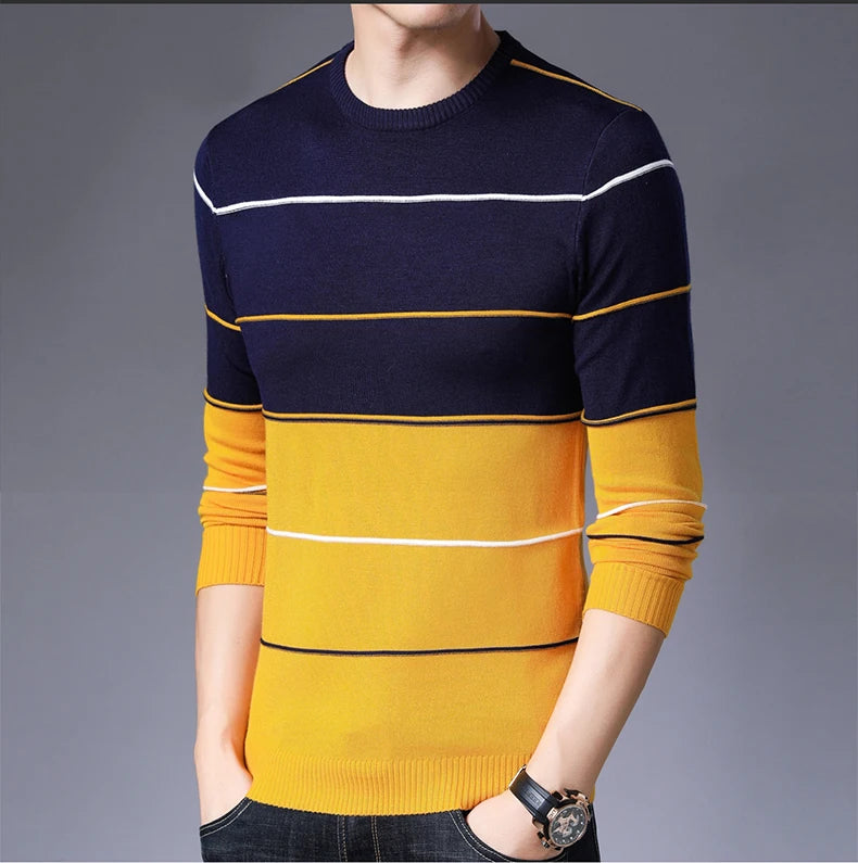 2022 Casual Thick Warm Winter Luxury Knitted Pull Sweater Men Wear Jersey Dress Pullover Knit Mens Sweaters Male Fashions 71810