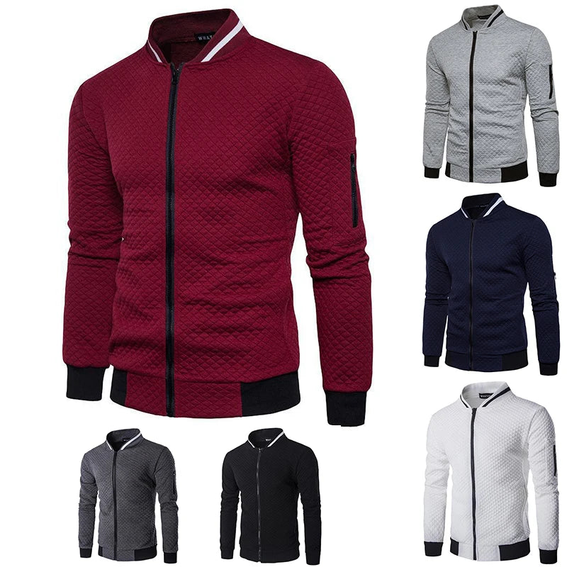 Men's Sweatshirts with Zipper Pockets Thin Solid Color Half Tracksuit Casual Outdoor Hooded Tracksuit Long Sleeves Jacket Coats