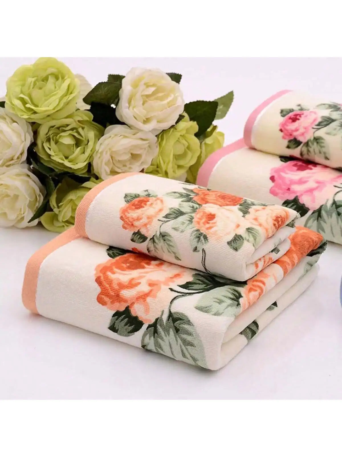 1PC  New Women Peony Towel bathroom Men's Towel Bath Towel 70 * 140cm High Quality Beach Towel