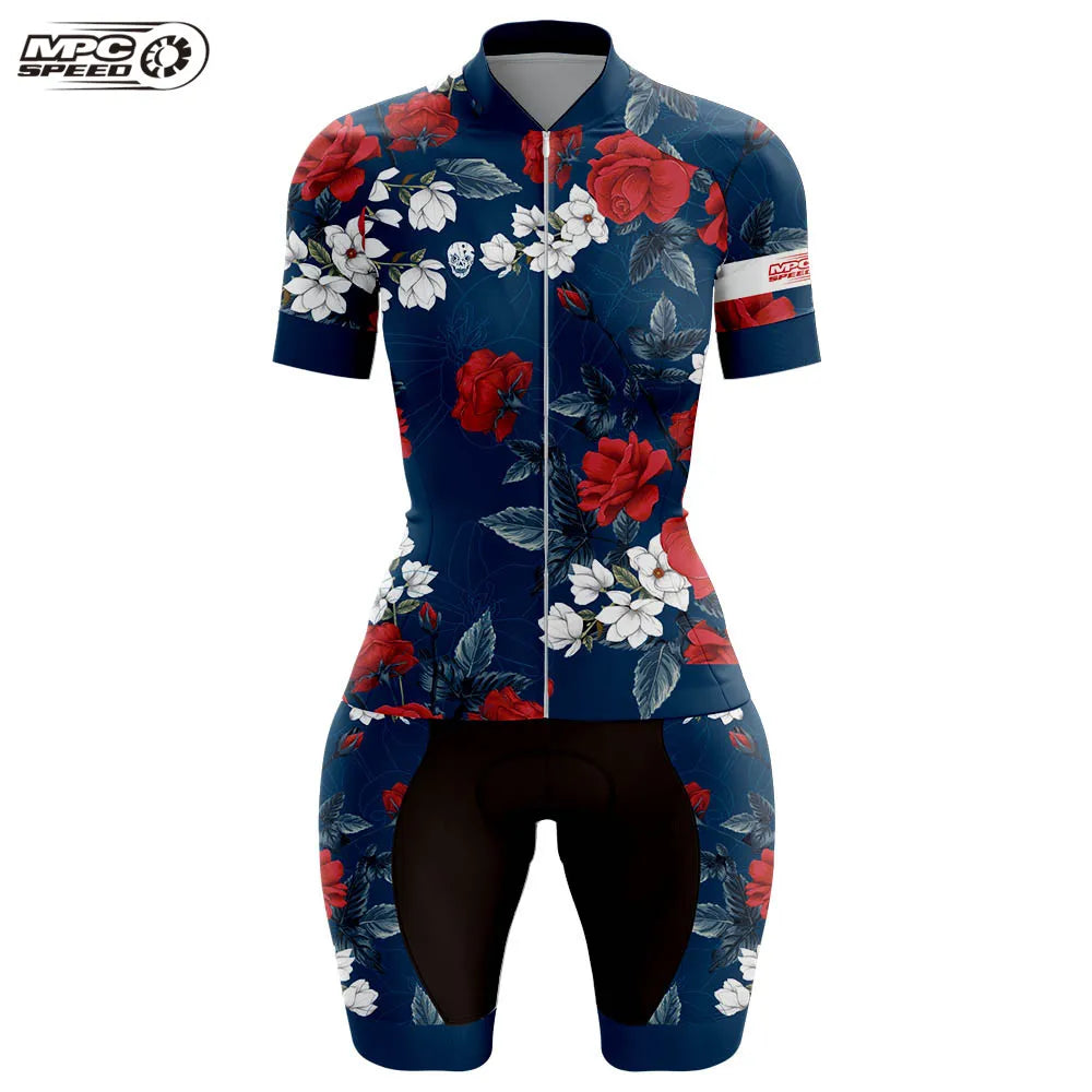 Triathlon bike tight-fitting short-sleeved jumpsuit Ropa de ciclismo women 2021 new MPC SPEED cycling MTB running swimming DRESS