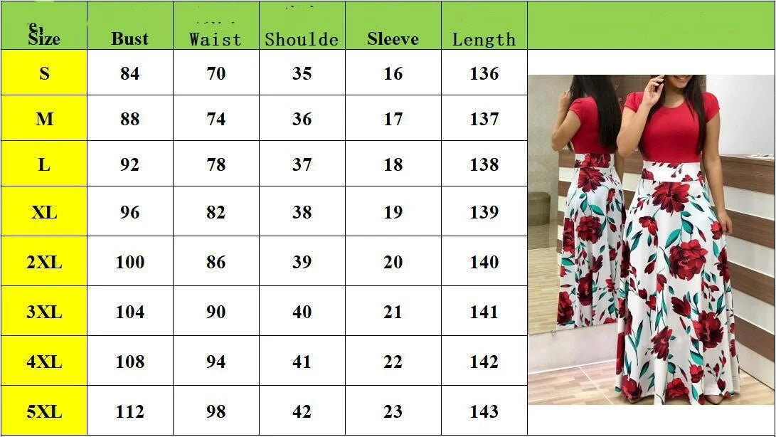 Women Fashion Short Sleeve Dress Summer Floral Print Round Neck Elegant Pullovers Maxi Dresses Casual HolIday New Robe Vestidos