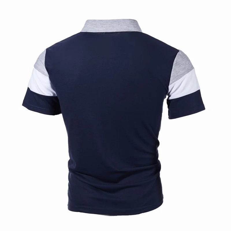 New Summer Luxury Polo Shirt Mens Brand Polo Plus Size T Shirts Stritching Shorts Sleeve Turn-down Collar Business Tee Shirt 8XL