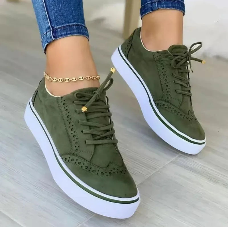 Sneakers Women Flat Casual Sneaker Spring Fashion Versatile Lace Up Walking Women Shoes Zapatos De Mujer