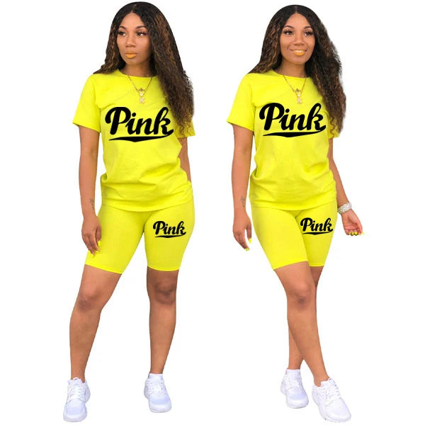 Woman Clothing Casual Two Piece Set for Women Tracksuit Short Sleeve Daily Summer Shorts T-Shirts O-Neck Matching Sets Women's