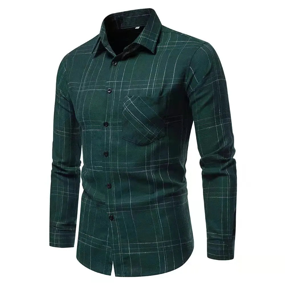 2022 New Fashion Plaid Shirt Men Spring Summer Casual Long Sleeve Shirts Mens Oversize Beach Hawaiian Tops Blouse Male Clothing