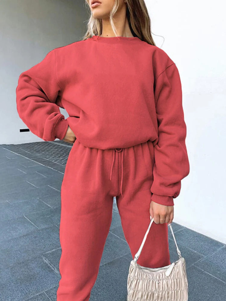 Women's 2 Piece Outfits Pants Sets Sweatsuits Tracksuit Oversized Hoodie Sweatshirt Matching Sweatpants Lounge Set