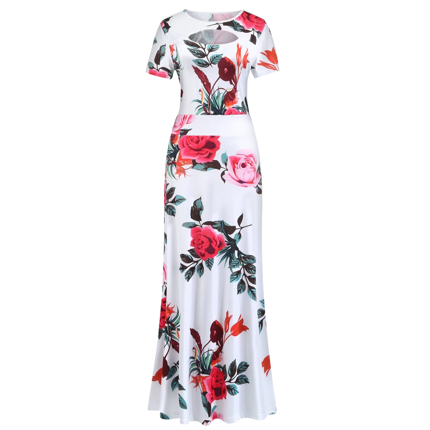 New Spring/Summer Dresses, Women's Big Swing Skirt, Sexy and Fashionable Digital Printing, European and American Fashion Style