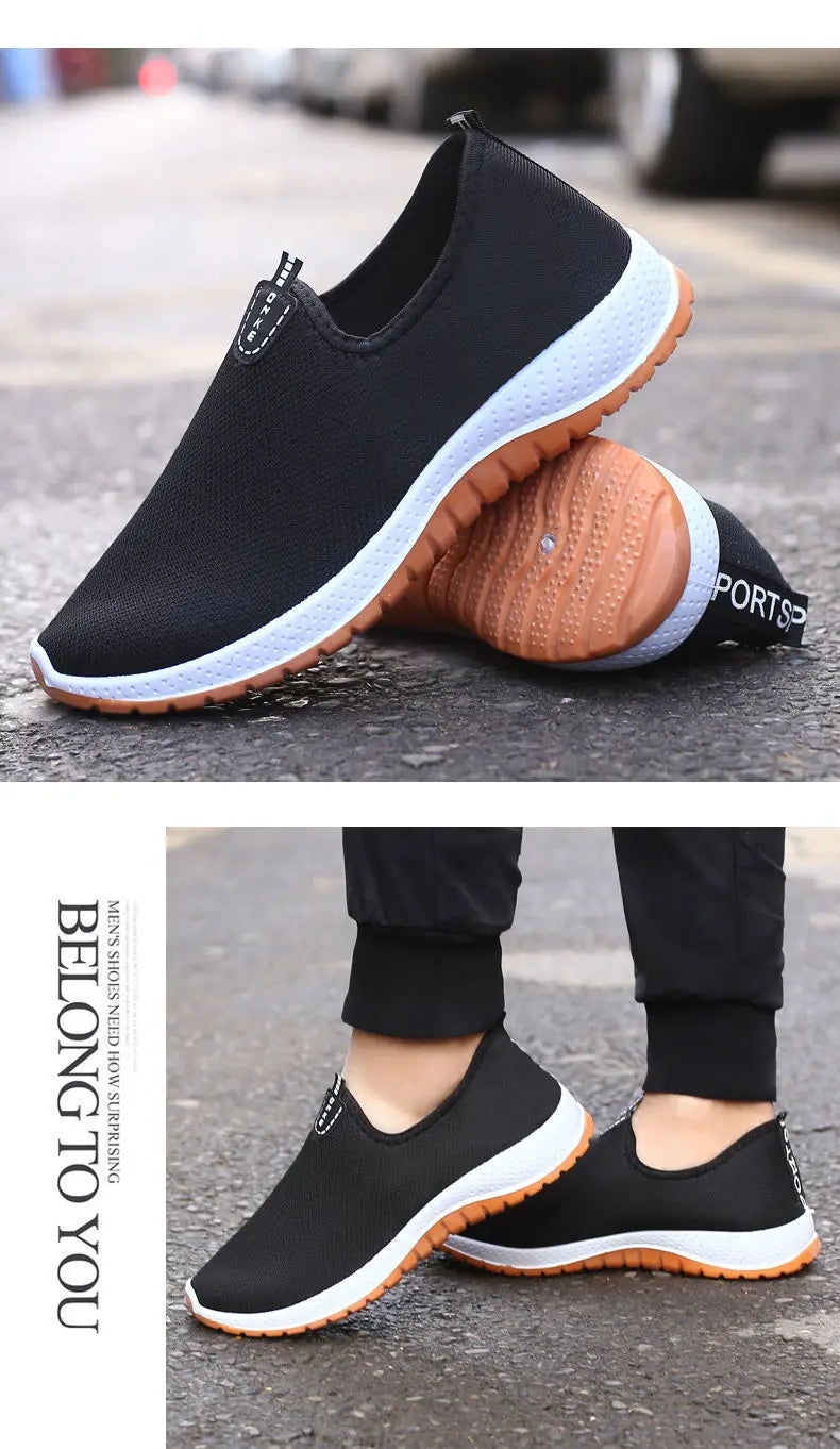 2022 Leisure Sports Cloth Shoes Men's Mesh Breathable Soft Sole Running Shoes