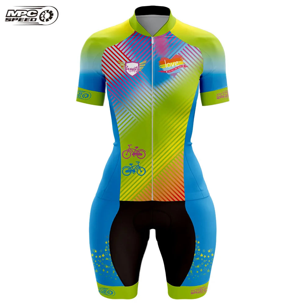 Triathlon bike tight-fitting short-sleeved jumpsuit Ropa de ciclismo women 2021 new MPC SPEED cycling MTB running swimming DRESS