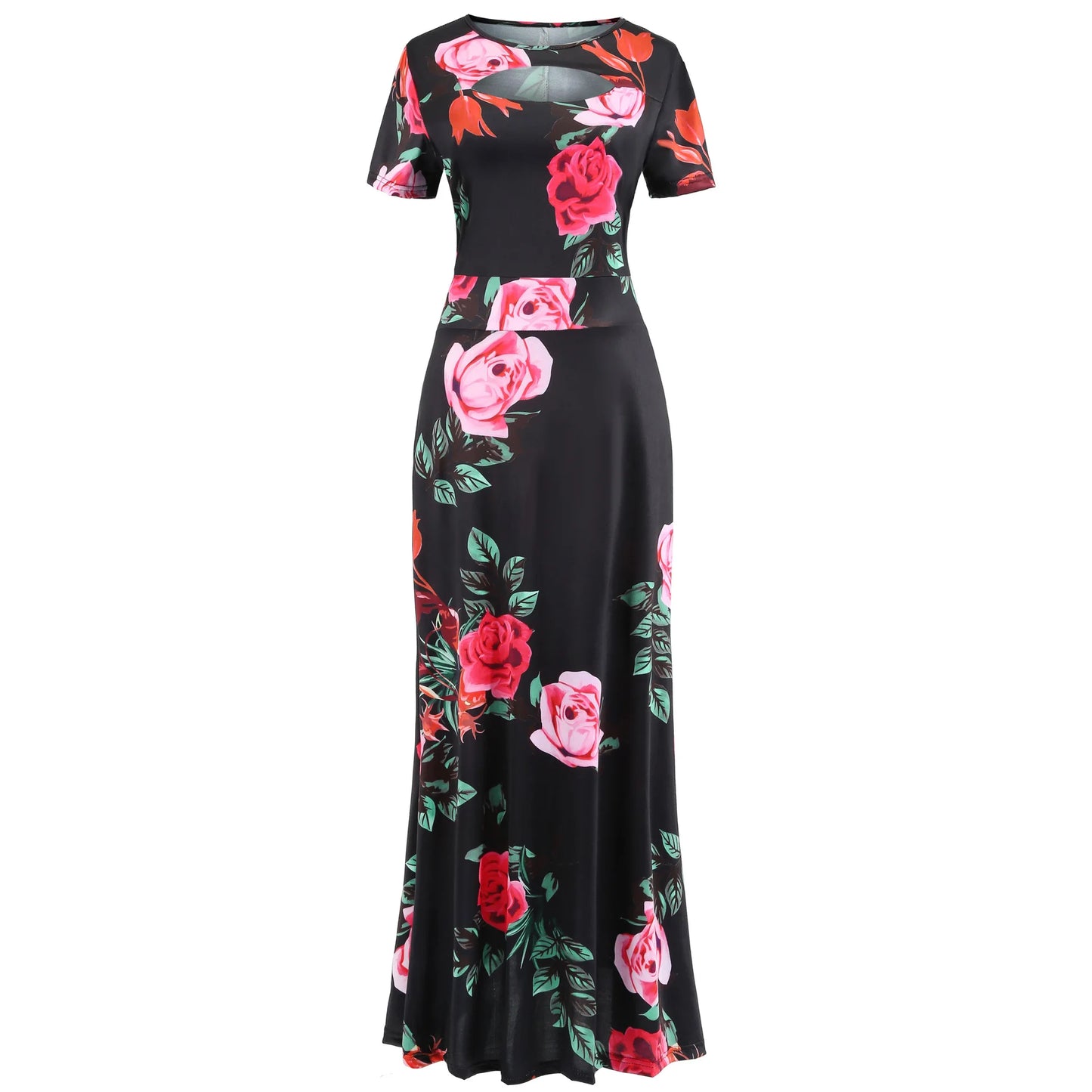 New Spring/Summer Dresses, Women's Big Swing Skirt, Sexy and Fashionable Digital Printing, European and American Fashion Style