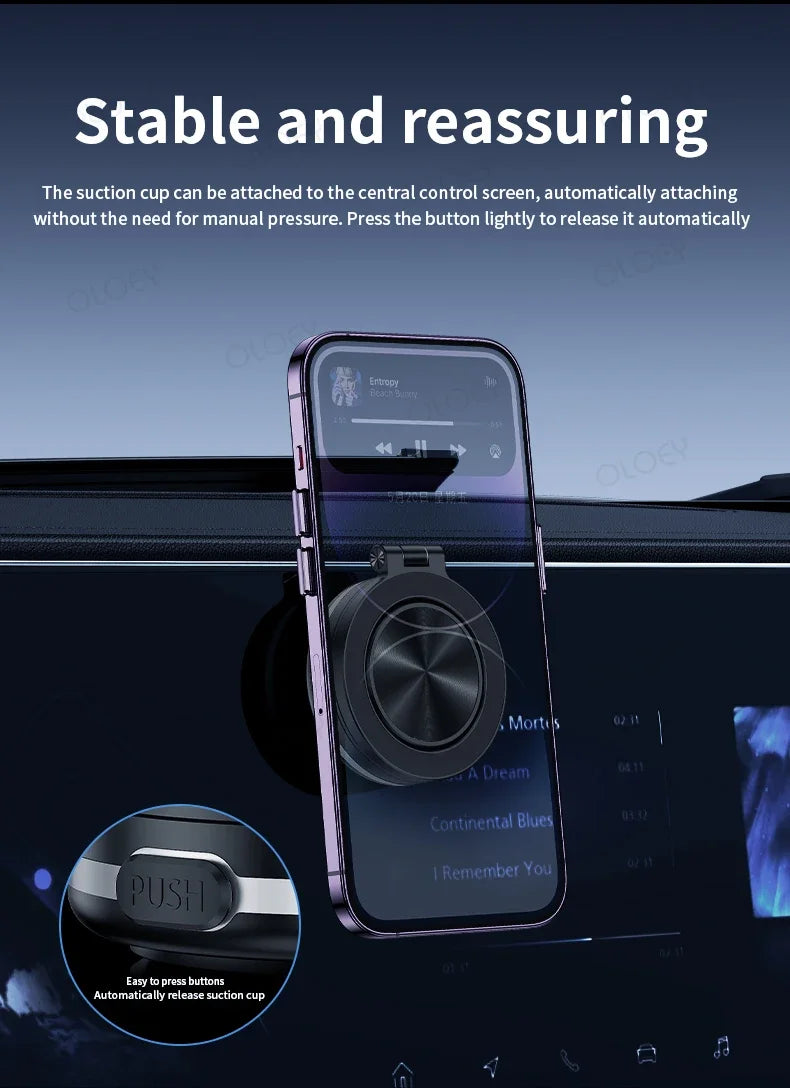 C1 New vacuum phone holder Suction Cup Folding Car Phone Stand Navigation Stand Suitable for iPhone 12/13/14/15 Series Models