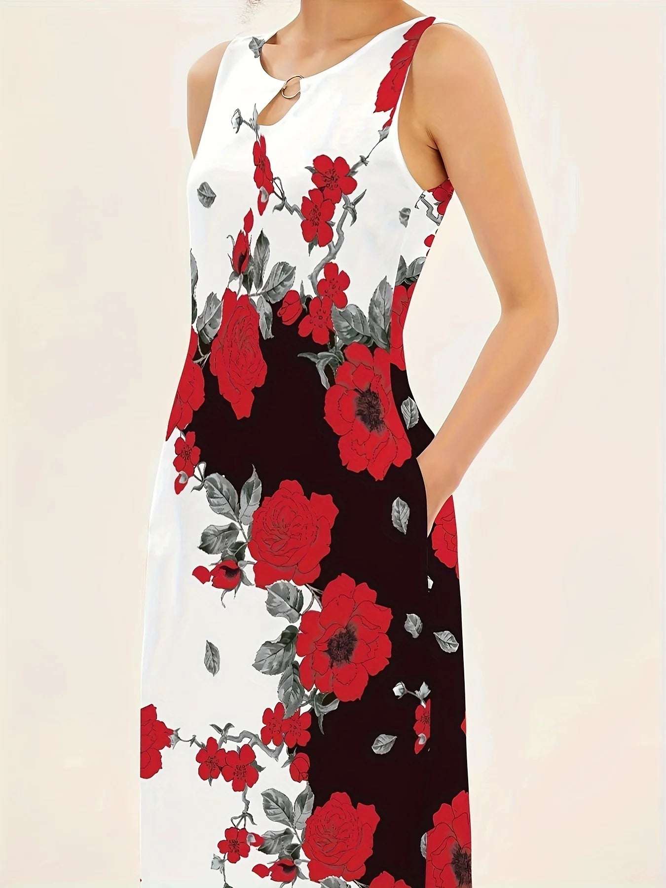 New Casual Sleeveless Long Dress Women's Printed Bohemian Retro maxi Dresses