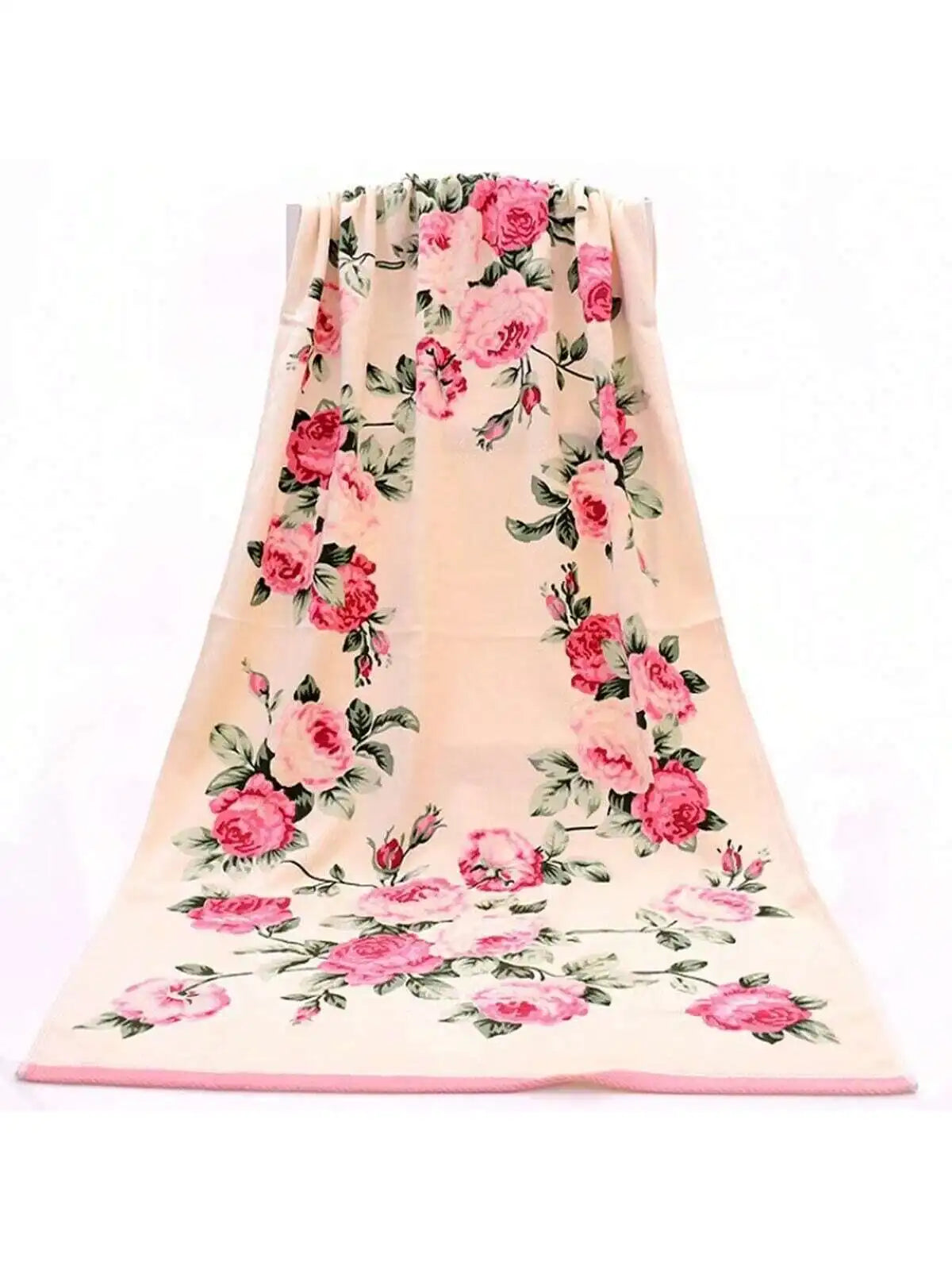 1PC  New Women Peony Towel bathroom Men's Towel Bath Towel 70 * 140cm High Quality Beach Towel