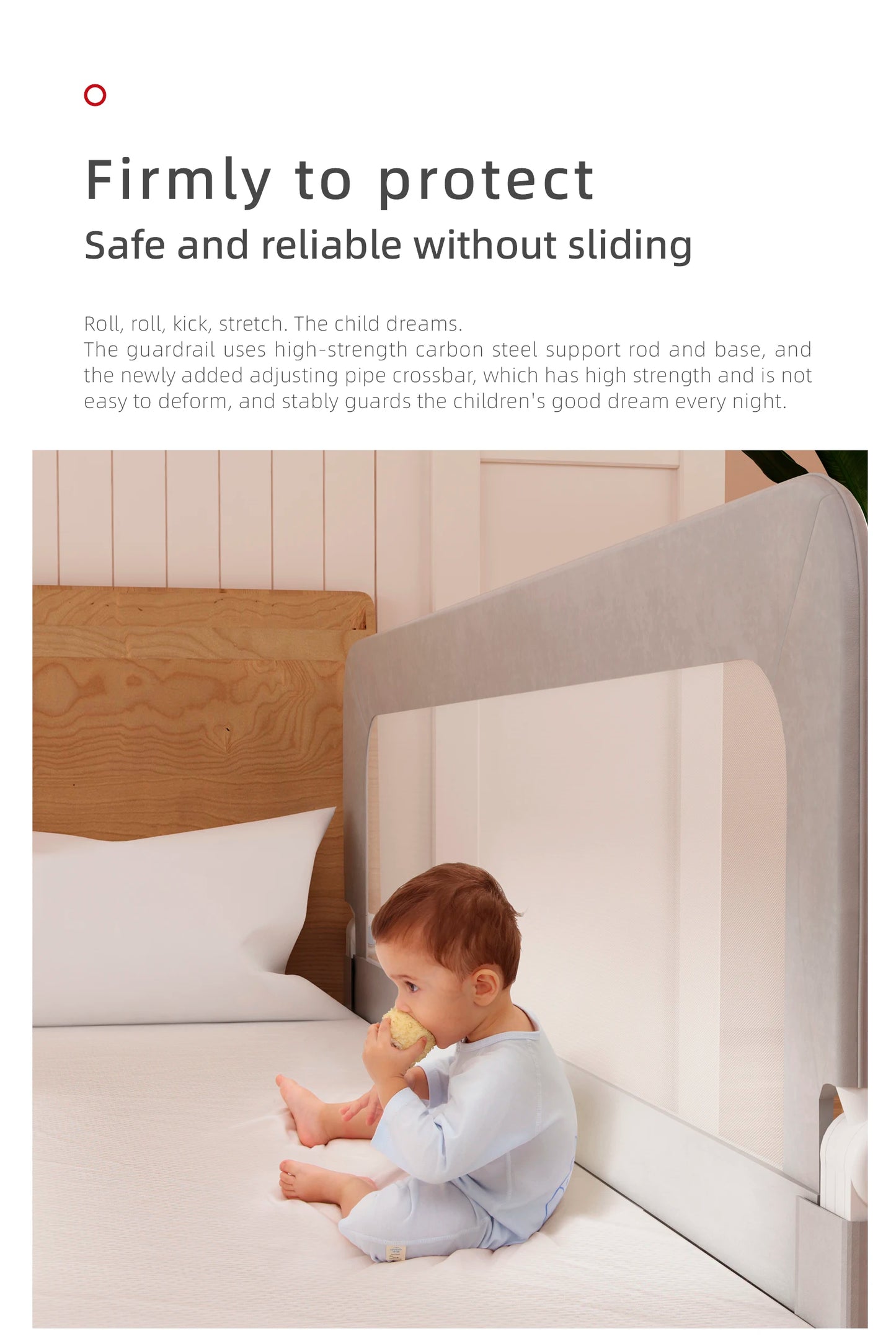 New Arrival Bed Rail Guard for Baby Crib Rails No-assembly Bed Protective Barrier for Kids Safe Fence