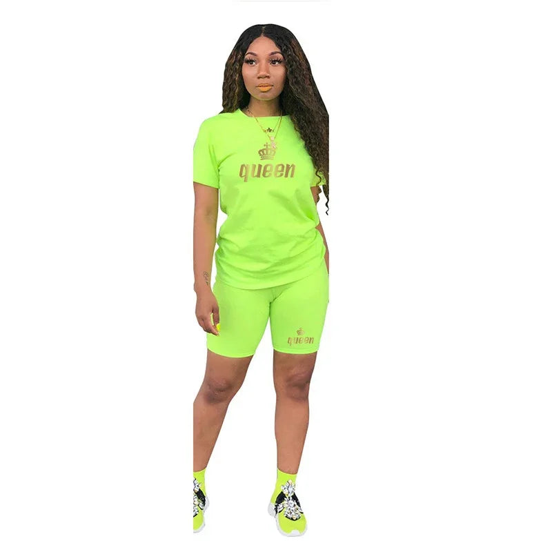 Two Piece Set for Women New in Matching Sets Clothes for Womens Short Sets Summer Outfit for Women 2023 Plus Size T-shirt Shorts