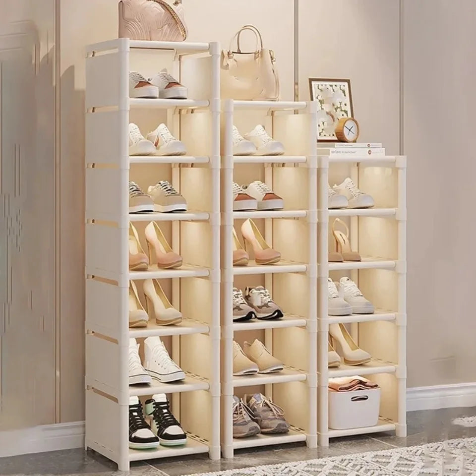 Multi-Layer Stackable Shoe Cabinet Shoes Storage Rack foldable free combination shoe rack For Entry Wall Corner Shoes Shelf