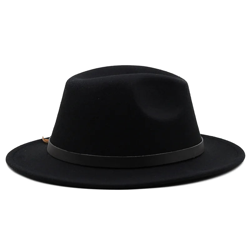 Fedora Hats Women Men Panama Jazz Hat Wide Brim Sun Protection Cap Classic Unisex Fashion Top Hat for Party Wedding Church