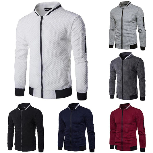 Men's Sweatshirts with Zipper Pockets Thin Solid Color Half Tracksuit Casual Outdoor Hooded Tracksuit Long Sleeves Jacket Coats