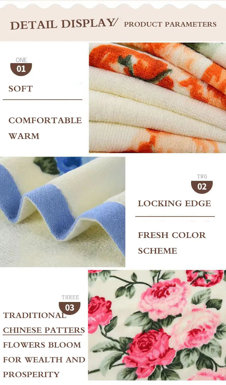 1PC  New Women Peony Towel bathroom Men's Towel Bath Towel 70 * 140cm High Quality Beach Towel