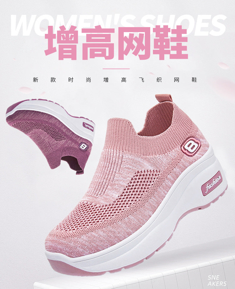 trainers woman sports Height Increasing Platform Shoes Sneakers Women Shoes Breathable Mesh Sports Shoes For Ladies Chunky Shoes