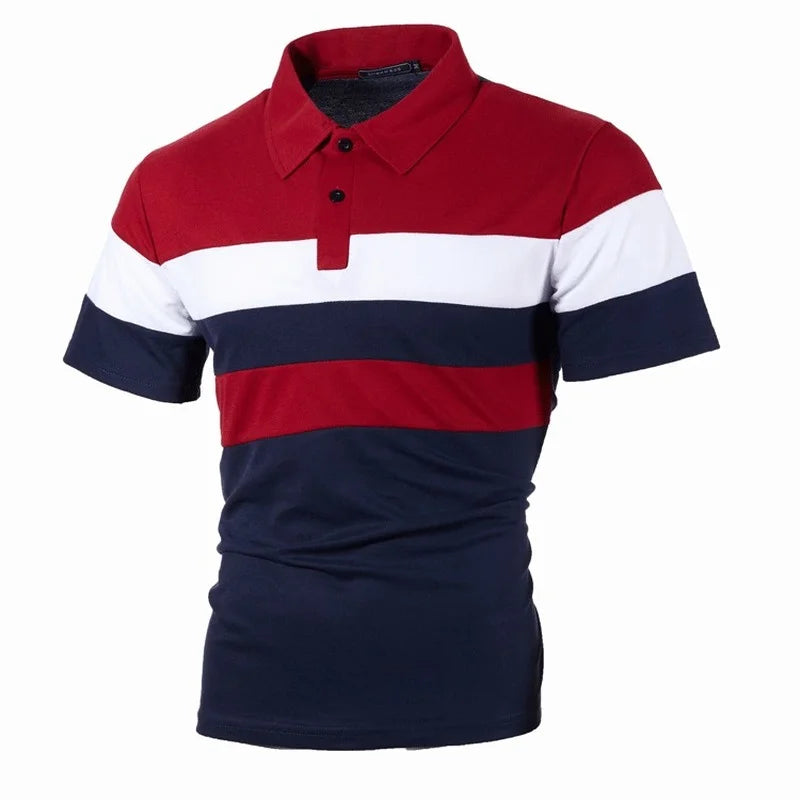 New Summer Luxury Polo Shirt Mens Brand Polo Plus Size T Shirts Stritching Shorts Sleeve Turn-down Collar Business Tee Shirt 8XL