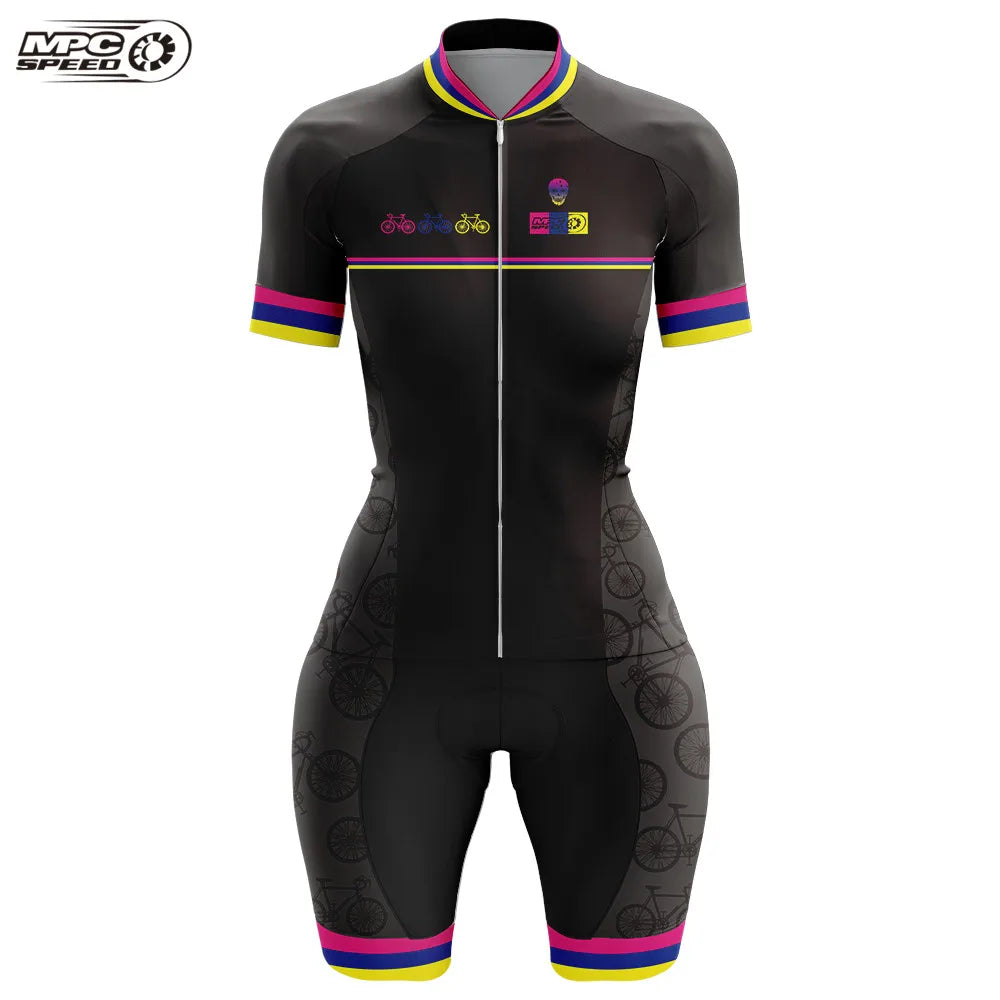 Triathlon bike tight-fitting short-sleeved jumpsuit Ropa de ciclismo women 2021 new MPC SPEED cycling MTB running swimming DRESS