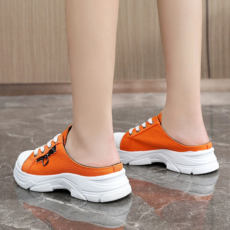 Summer Women's Fashionable Casual Shoes Non-slip Slip-on Shoes Breathable Shoes Outdoor Shopping Slippers 2024