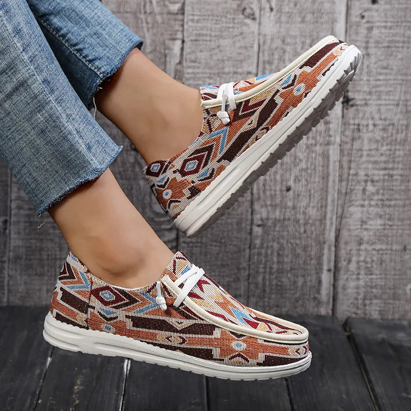 Women Orange Vulcanized Shoes Canvas Slip on Loafers Female Flat Shoes Fashion Ladies Walking Shoes Casual Sneakers 2023