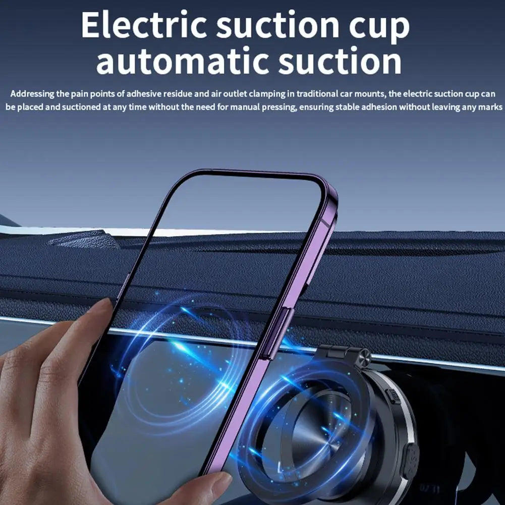 Vacuum Magnetic Car Suction Cup Holder Folding 360° Rotation Multi-Functionality Portable Smart Car Phone Holder