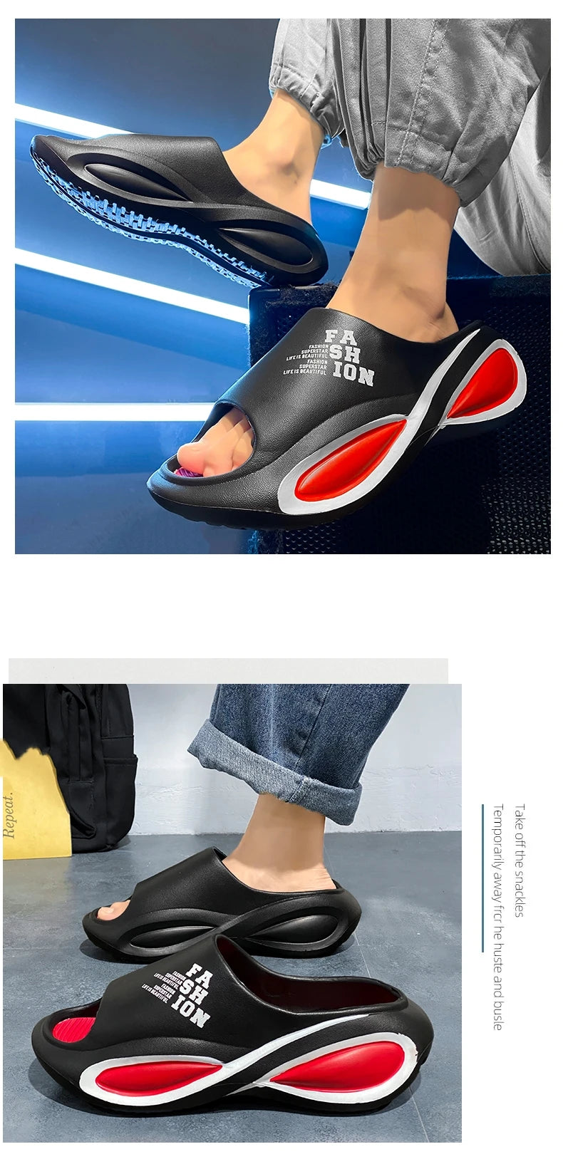 2024 New Men's Slippers Indoor Outdoor Sandals Beach Comfortable Soft Slides Men Casual Shoes Flip-flops Home Slippers Sandals